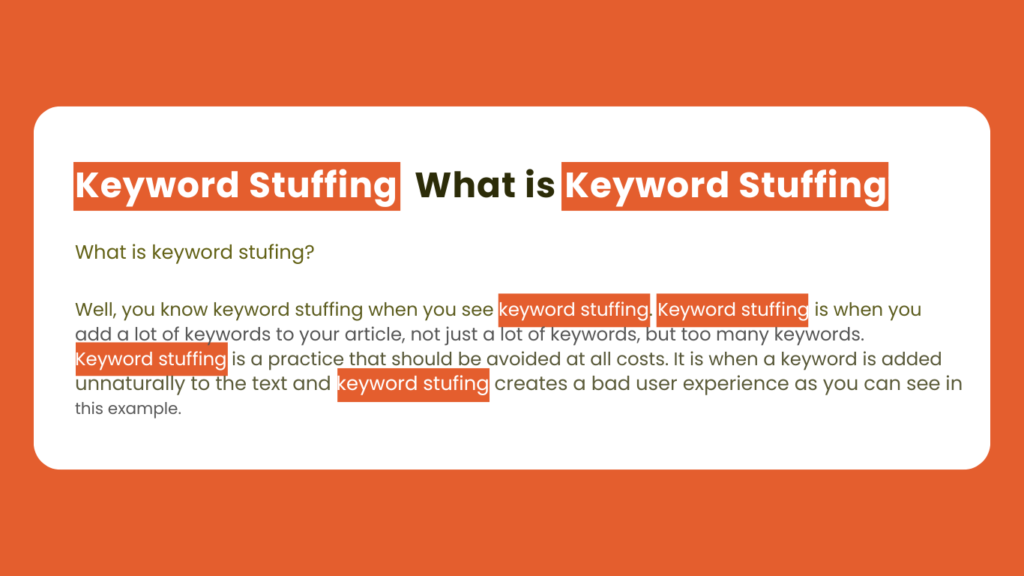 Keywords stuffing definition by Leoaura digital Marketing Agency