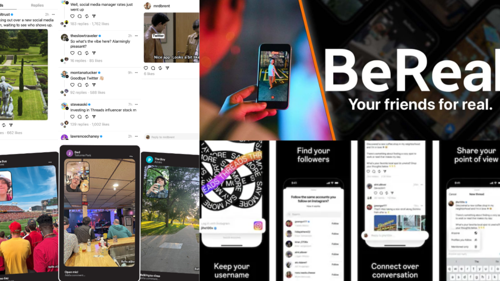 BeReal and Thread Social Media Content