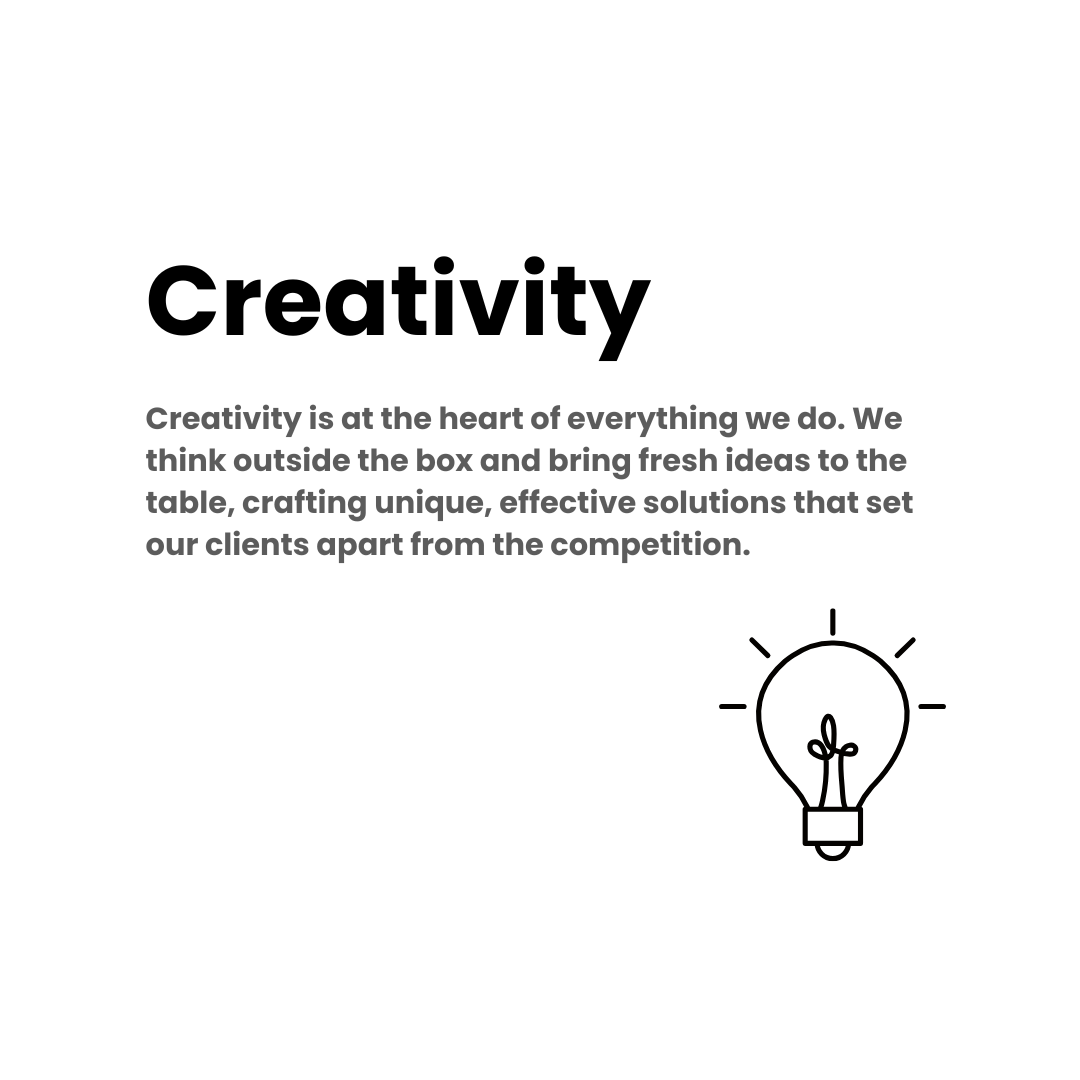 Leoaura values creativity by continuously innovating and delivering unique marketing strategies that set our clients apart in a competitive marketplace.